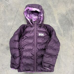 Helly Hansen Kids Purple Reversible Twister Puffer Jacket Girls Size 7